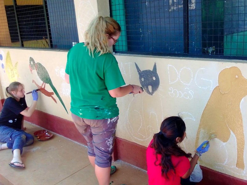 Teaching Village School & Painting Project1